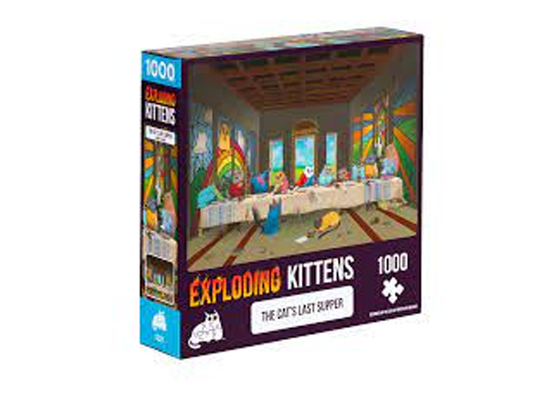 Jigsaw Puzzle: Exploding Kittens - The Cat's Last Supper (1000 Pieces) (أحجية الصورة المقطوعة)