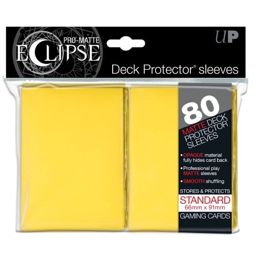 Sleeves: Ultra PRO - Standard - PRO-Matte Eclipse, Lemon Yellow [x100] (لوازم لعبة لوحية)