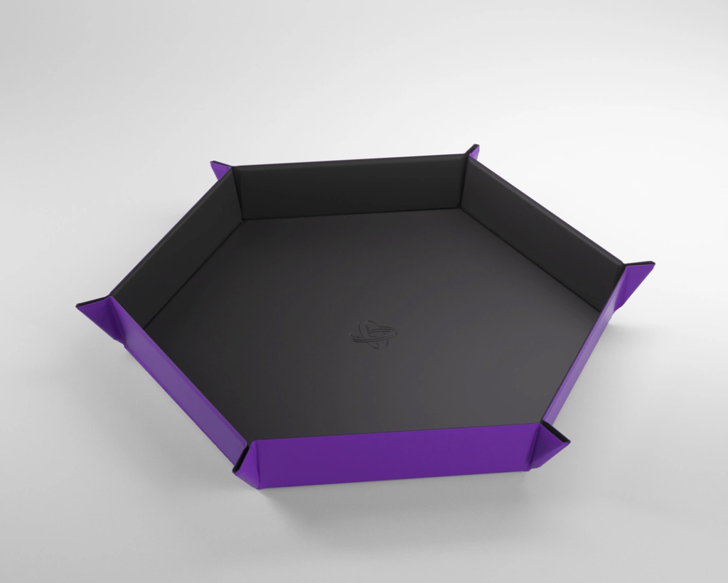 Dice Tray: Gamegenic - Magnetic Hexagonal - Black/Purple (لوازم لعبة لوحية)