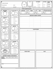 D&D RPG: Character Sheets [2024]