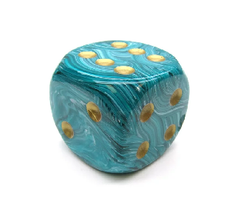 Dice: Chessex - Phantom - 30mm D6 Teal/Gold (حجر النرد)