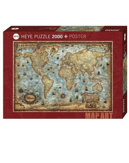 Jigsaw Puzzle: HEYE - Map Art The World [2000 Pieces] (أحجية الصورة المقطوعة)