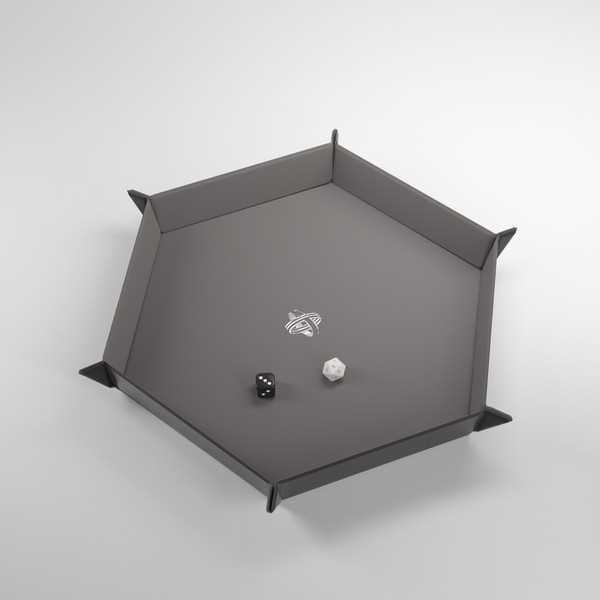 Dice Tray: Gamegenic - Hexagonal Magnetic - Black/Grey