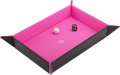 Dice Tray: Gamegenic - Rectangular Magnetic - Black/Pink