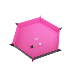 Dice Tray: Gamegenic - Hexagonal Magnetic - Black/Pink