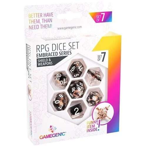 Dice: Gamegenic - Embraced Series - Shield & Weapons - RPG Dice Set (x7)