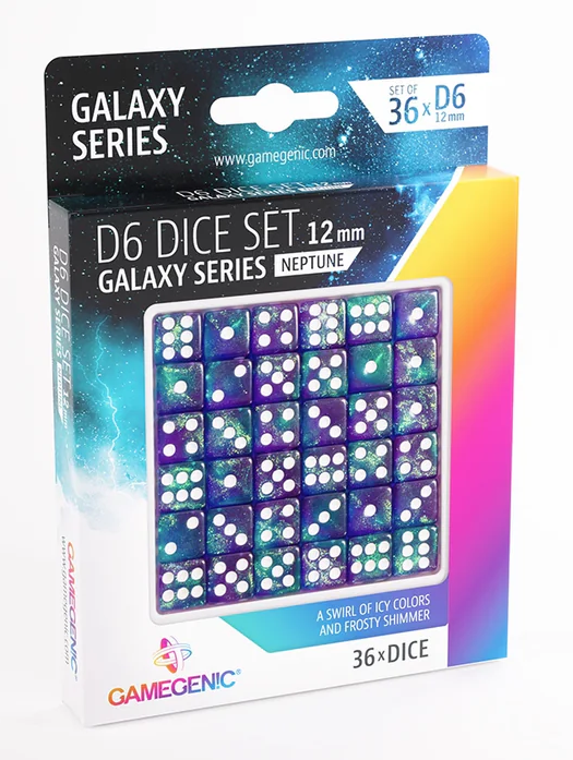 Dice: Gamegenic - Galaxy Series - Neptune - D6 12mm (x36)