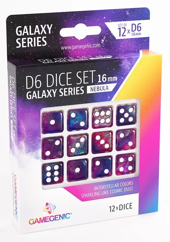 Dice: Gamegenic - Galaxy Series - Nebula - D6 16mm (x12)