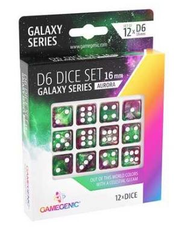 Dice: Gamegenic - Galaxy Series - Aurora - D6 16mm (x12)