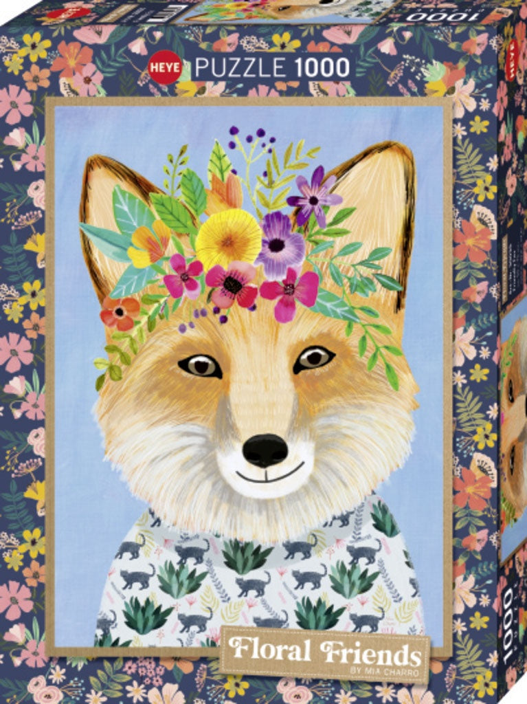 Jigsaw Puzzle: HEYE - Floral Friends: Friendly Fox [1000 Pieces] (أحجية الصورة المقطوعة)