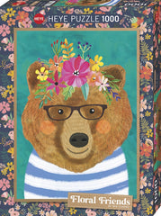 Jigsaw Puzzle: HEYE - Floral Friends: Gentle Bruin [1000 Pieces] (أحجية الصورة المقطوعة)