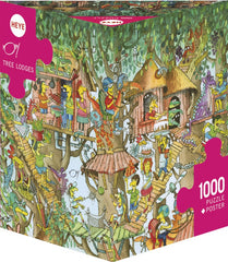 Jigsaw Puzzle: HEYE - Triangle: Paul, Tree Lodges [1000 Pieces] (أحجية الصورة المقطوعة)