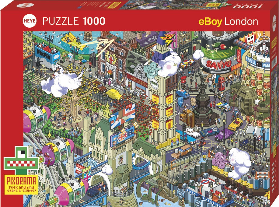 Jigsaw Puzzle: HEYE - eBoy, London Quest [1000 Pieces] (أحجية الصورة المقطوعة)