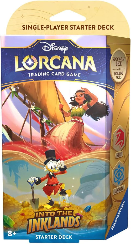 Disney Lorcana TCG: Into the Inklands [Starter Deck] - Ruby and Sapphire (لعبة تداول البطاقات)