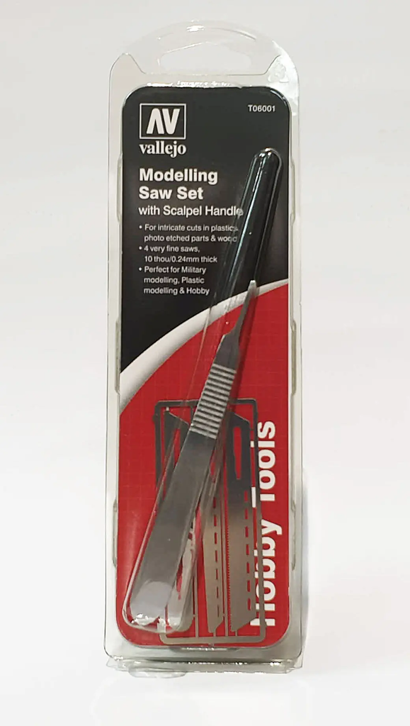 Vallejo: Modelling Saw Set With Scalpel Handle (4-Pc Saw Set)