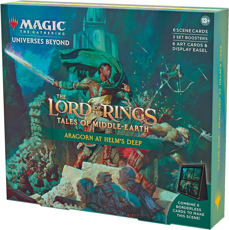 MTG: LOTR Tales of Middle-earth Scene Box - Aragorn at Helm’s Deep (لعبة تداول البطاقات)