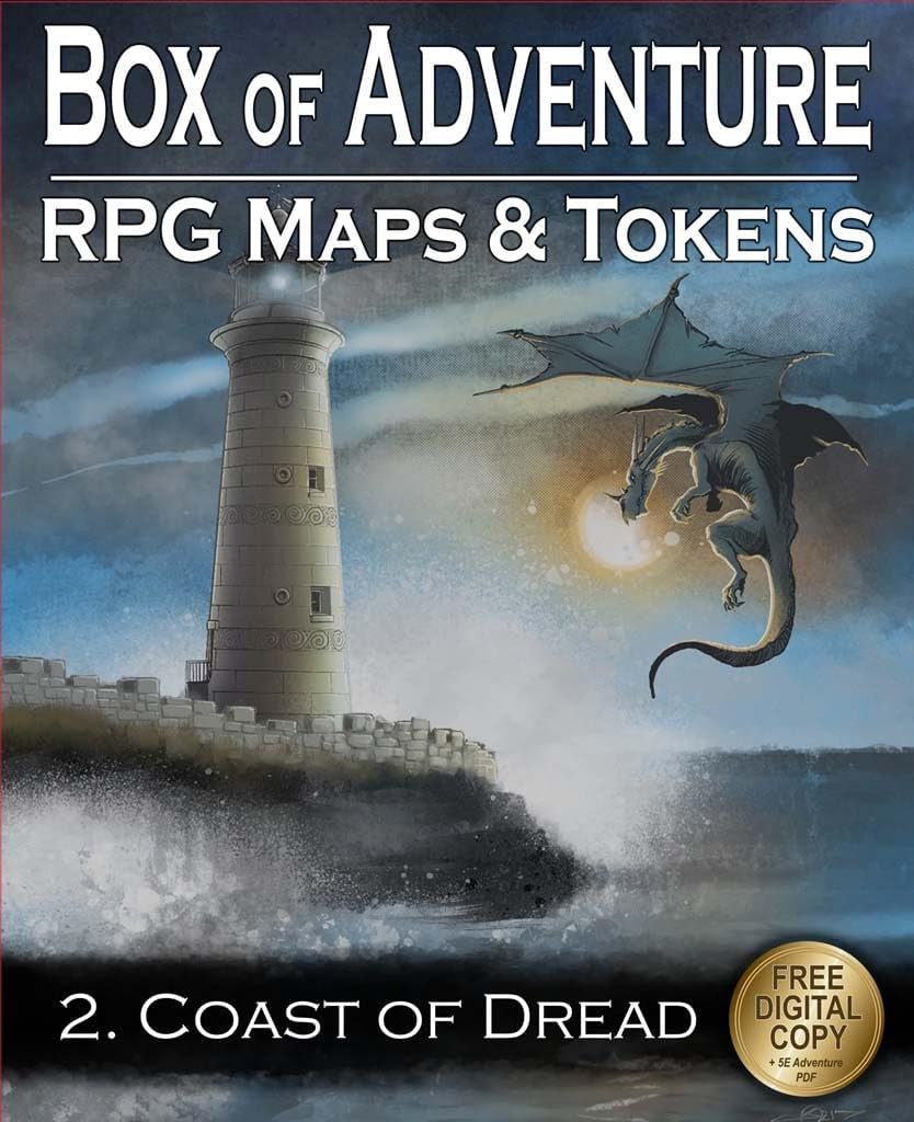 RPG Box of Adventure - Coast of Dread (لوازم للعبة تبادل الأدوار)