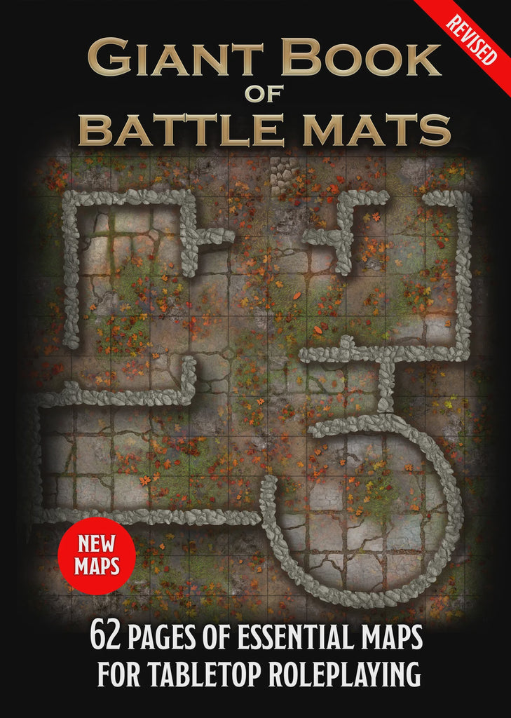 RPG Battle Mats: Giant Book of Battle Mats (Revised) (لوازم للعبة تبادل الأدوار)