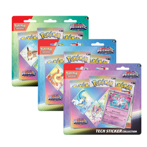 [PREORDER] POK TCG: SV8.5 - Prismatic Evolutions Tech Sticker Collection [x1] (لعبة تداول البطاقات)