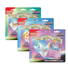 [PREORDER] POK TCG: SV8.5 - Prismatic Evolutions Tech Sticker Collection [x1] (لعبة تداول البطاقات)