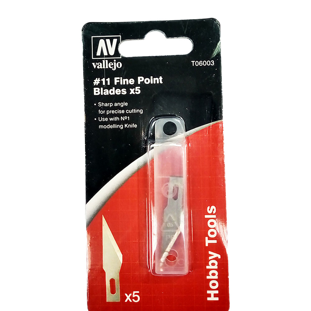 Vallejo: #11 Fine Point Blades (5-Pc Set) - For No.1 Handle