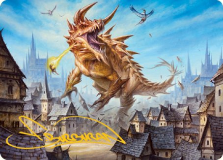 Tarrasque Art Card (Gold-Stamped Signature) [Dungeons & Dragons: Adventures in the Forgotten Realms Art Series]