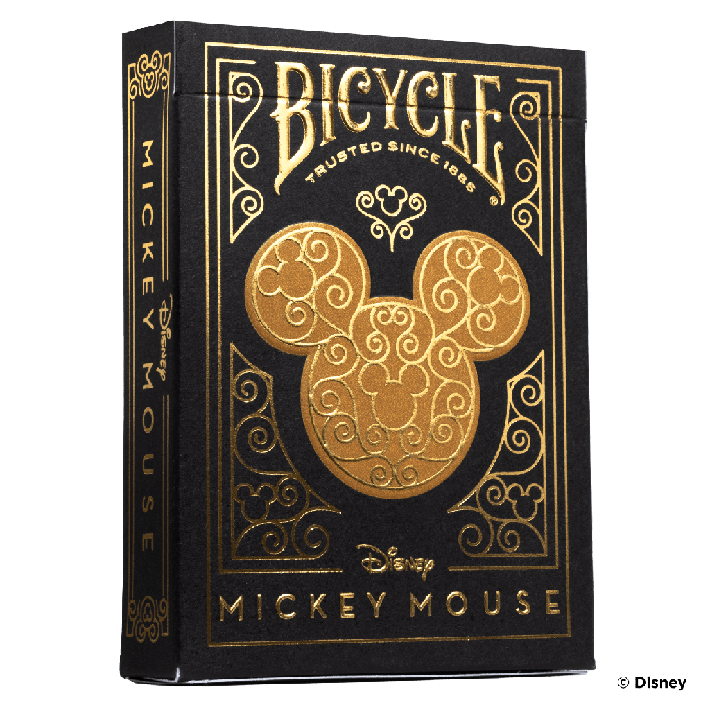 Playing Cards: Bicycle - Disney - Mickey, Black & Gold (ورق لعب)