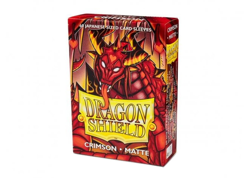 Sleeves: Dragon Shield - Japanese Size - Matte [x60], Crimson (لوازم لألعاب تداول البطاقات )