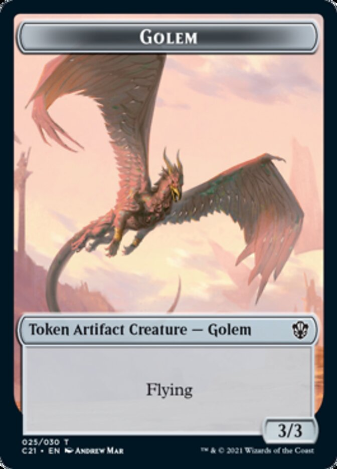 Golem // Thopter Token (025/030) [Commander 2021 Tokens]