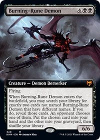 Burning-Rune Demon (Extended Art) [Kaldheim]