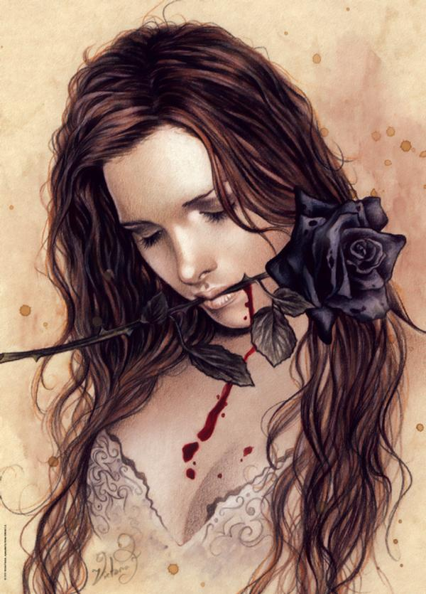 Jigsaw Puzzle: HEYE - Dark Rose [1000 Pieces] (أحجية الصورة المقطوعة)