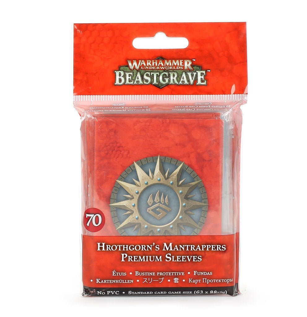 WH Underworlds: Beastgrave - Hrothgorn's Mantrappers - Premium Sleeves (إضافة للعبة المجسمات)