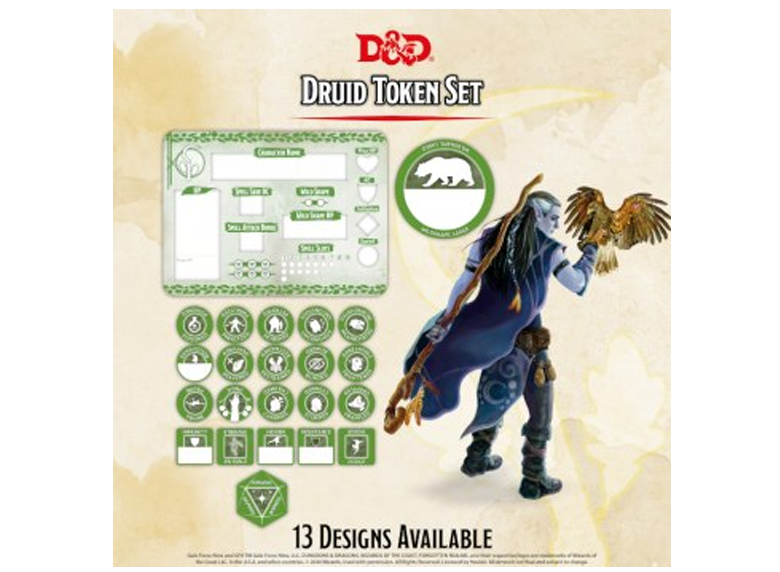 D&D RPG: Token Set - Druid (لوازم للعبة تبادل الأدوار)