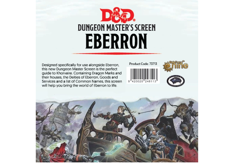 D&D RPG: Eberron - DM Screen (لوازم للعبة تبادل الأدوار)