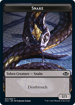 Snake // Zombie Double-sided Token [Commander Collection: Black Tokens]