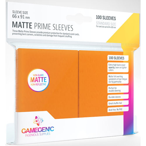 Sleeves: Gamegenic - Matte Prime Standard, Orange (لوازم لألعاب تداول البطاقات )