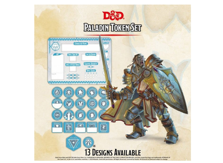 D&D RPG: Token Set - Paladin (لوازم للعبة تبادل الأدوار)