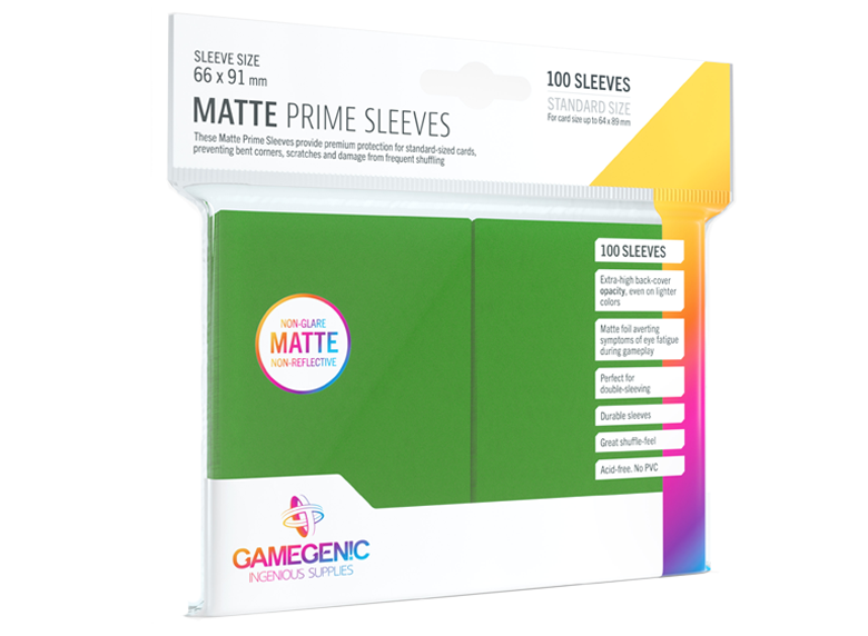 Sleeves: Gamegenic - Matte Prime Standard, Green (لوازم لعبة لوحية)