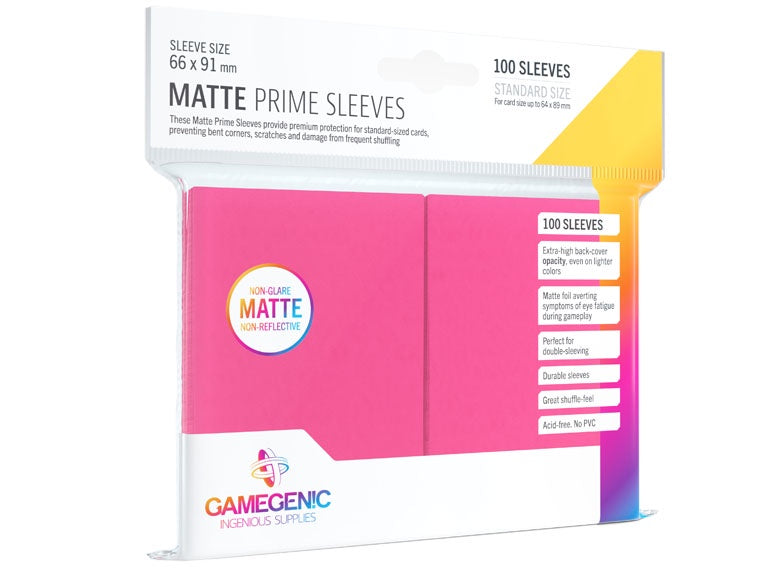Sleeves: Gamegenic - Matte Prime Standard, Pink (لوازم لعبة لوحية)