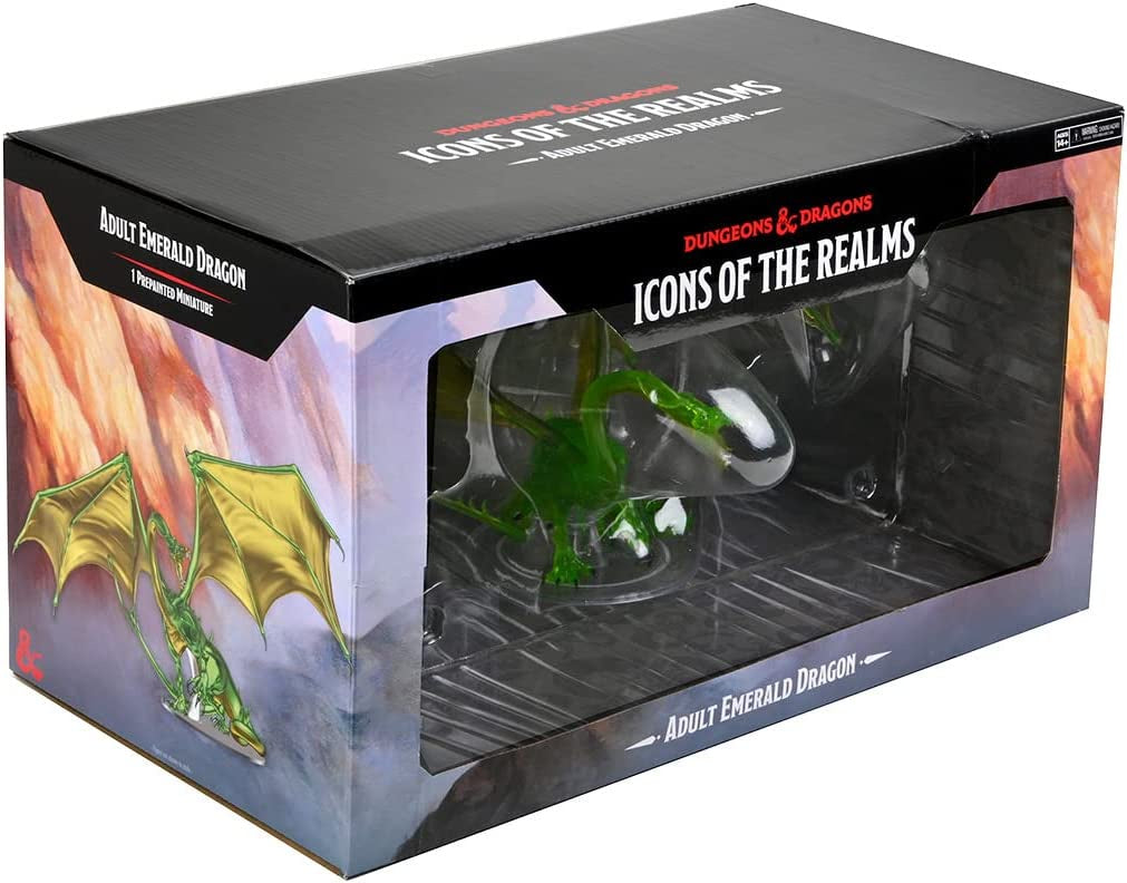 D&D: Icons of the Realms - Adult Emerald Dragon Premium Figure (مجسمات لعبة تبادل الأدوار)