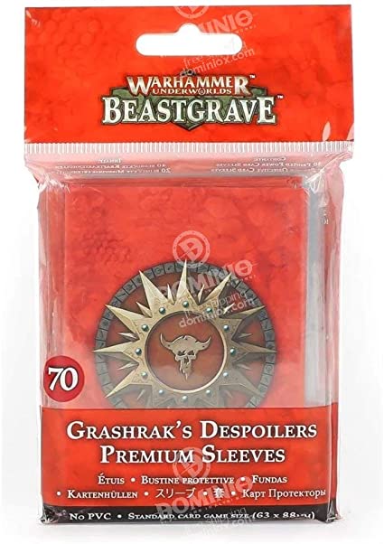 WH Underworlds: Beastgrave - Grashrak's Despoilers - Premium Sleeves (إضافة للعبة المجسمات)
