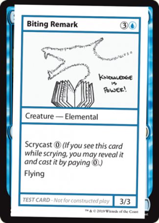 Biting Remark (2021 Edition) [Mystery Booster Playtest Cards]