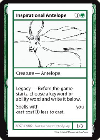 Inspirational Antelope (2021 Edition) [Mystery Booster Playtest Cards]