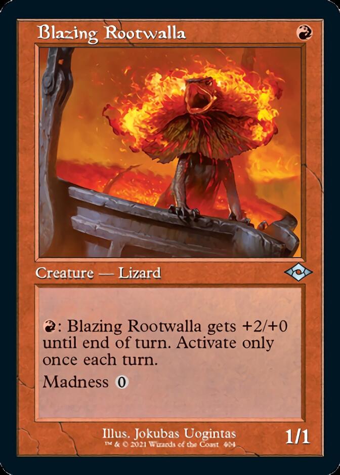 Blazing Rootwalla (Retro Etched Foil) [Modern Horizons 2]