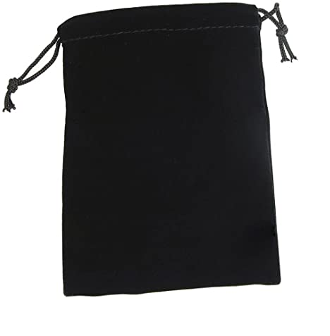 Dice Bag: Brybelly - Velour Pouch with Drawstring, Black [7x 5"] (لوازم لعبة لوحية)
