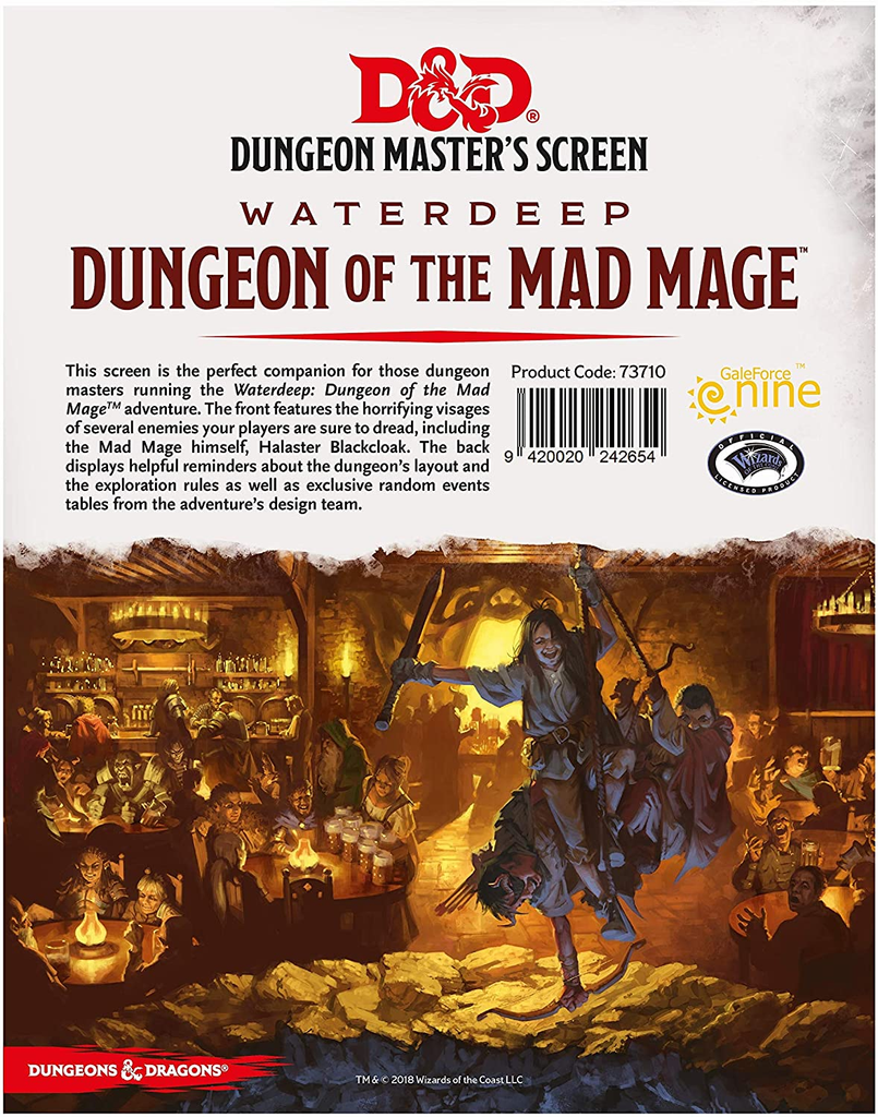 D&D RPG: Dungeon of the Mad Mage - DM Screen (لوازم للعبة تبادل الأدوار)