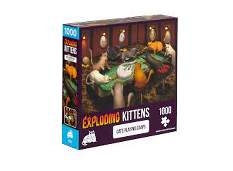 Jigsaw Puzzle: Exploding Kittens - Cats Playing Craps (1000 Pieces) (أحجية الصورة المقطوعة)