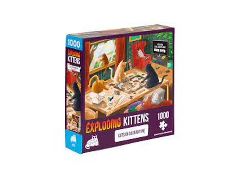 Jigsaw Puzzle: Exploding Kittens - Cats in Quarantine (1000 Pieces) (أحجية الصورة المقطوعة)