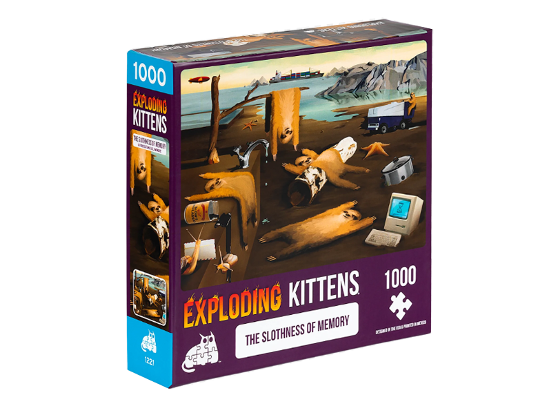 Jigsaw Puzzle: Exploding Kittens - The Slothness of Memory (1000 Pieces) (أحجية الصورة المقطوعة)