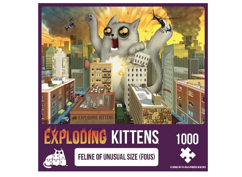 Jigsaw Puzzle: Exploding Kittens - Feline of Unusual Size (1000 Pieces) (أحجية الصورة المقطوعة)